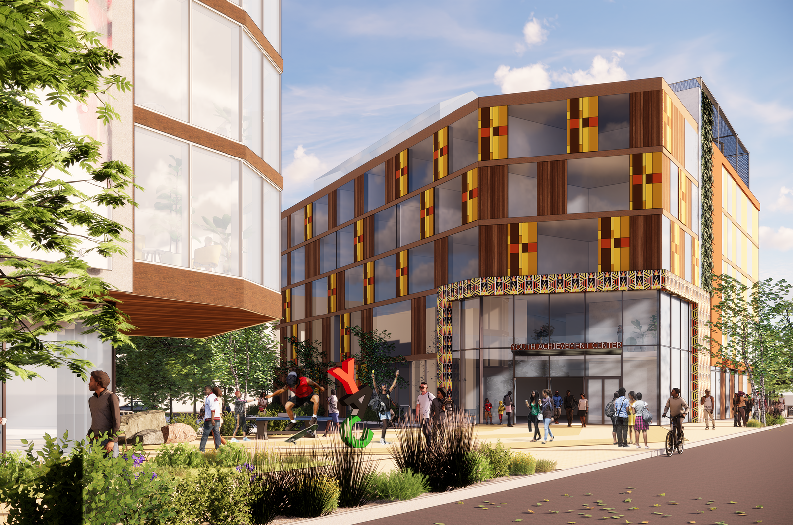 Rendering of the Youth Achievement Center Entrance 