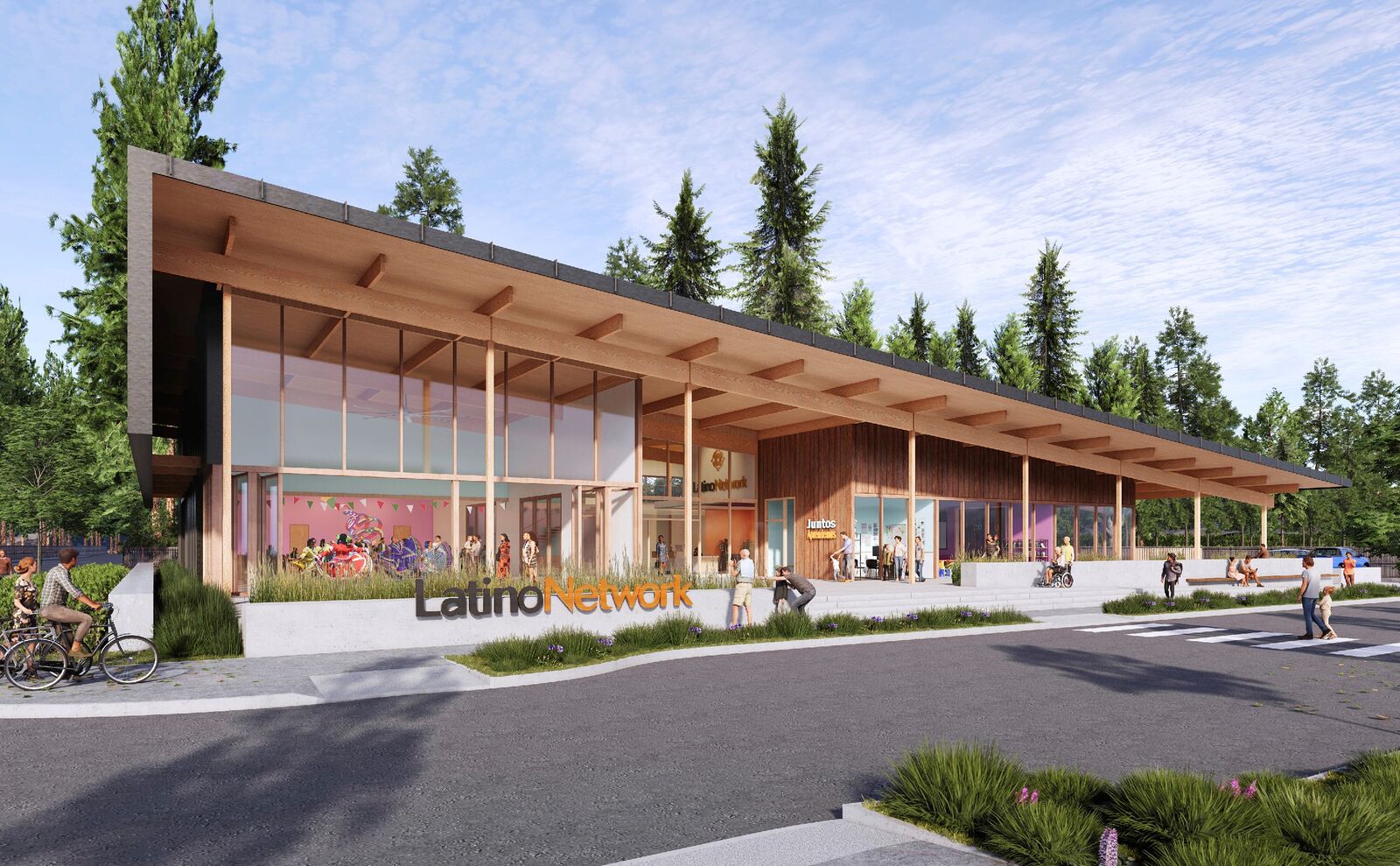 Rendering of entrance to La Plaza Esperanza 