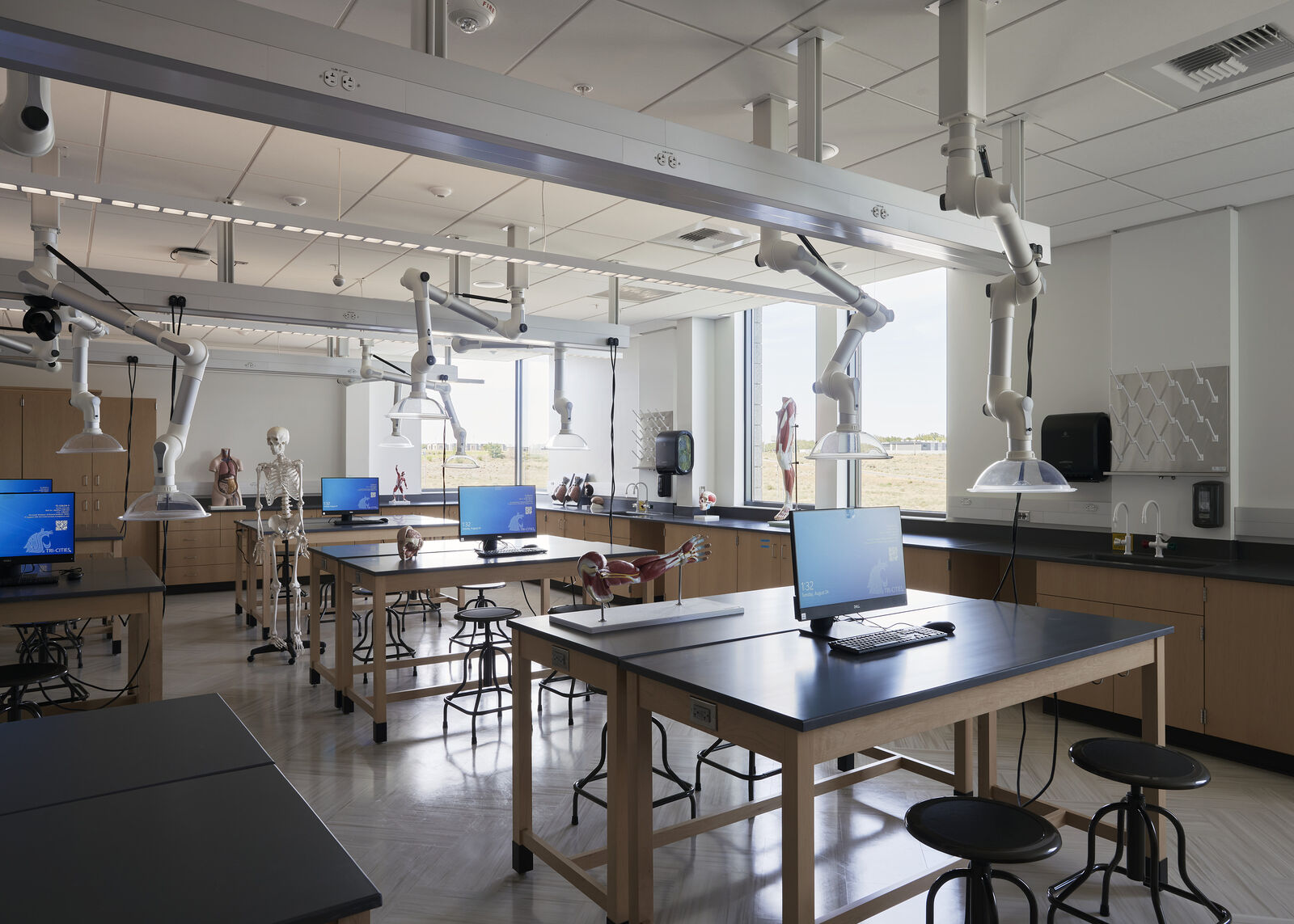 lab space with computers and equipment 
