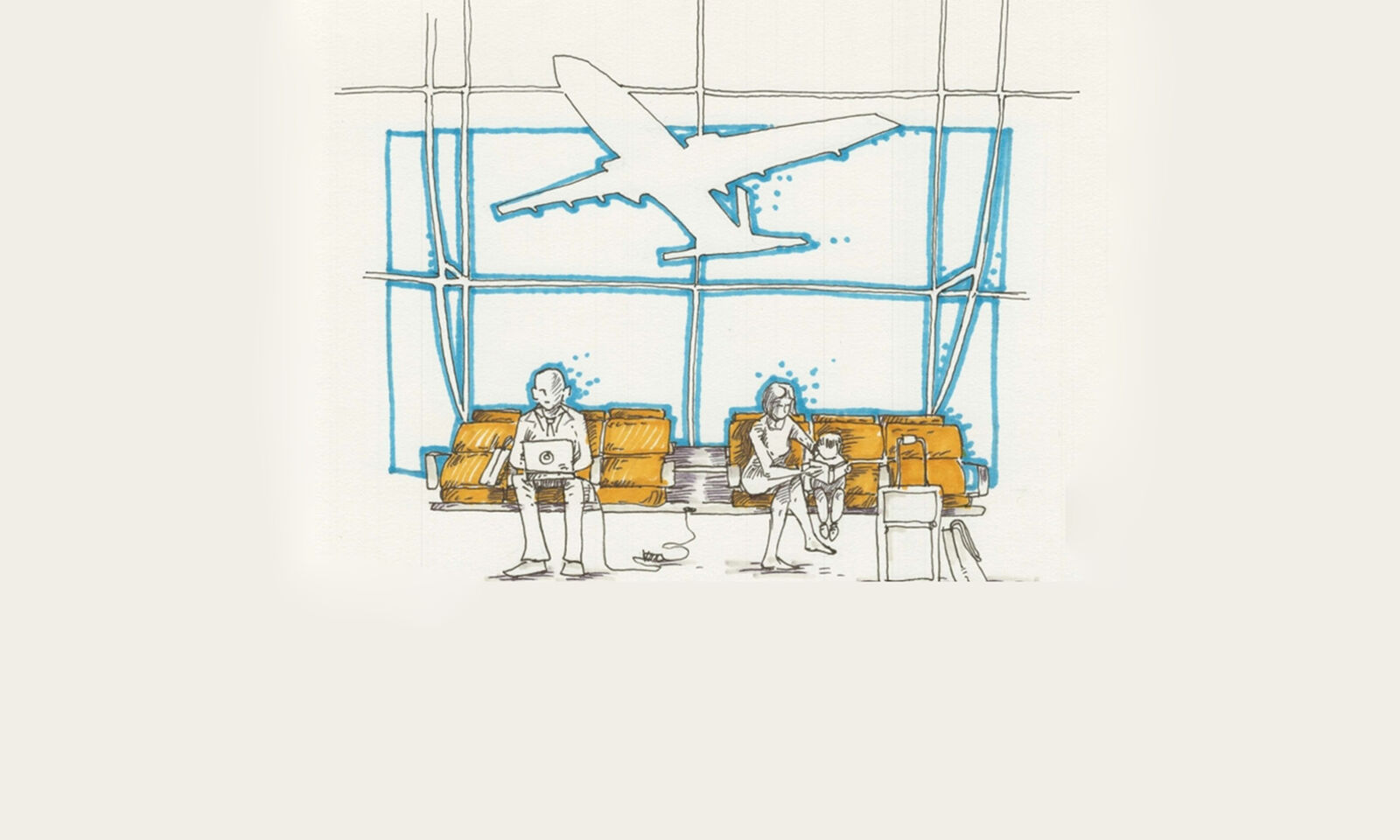 People waiting at the airport